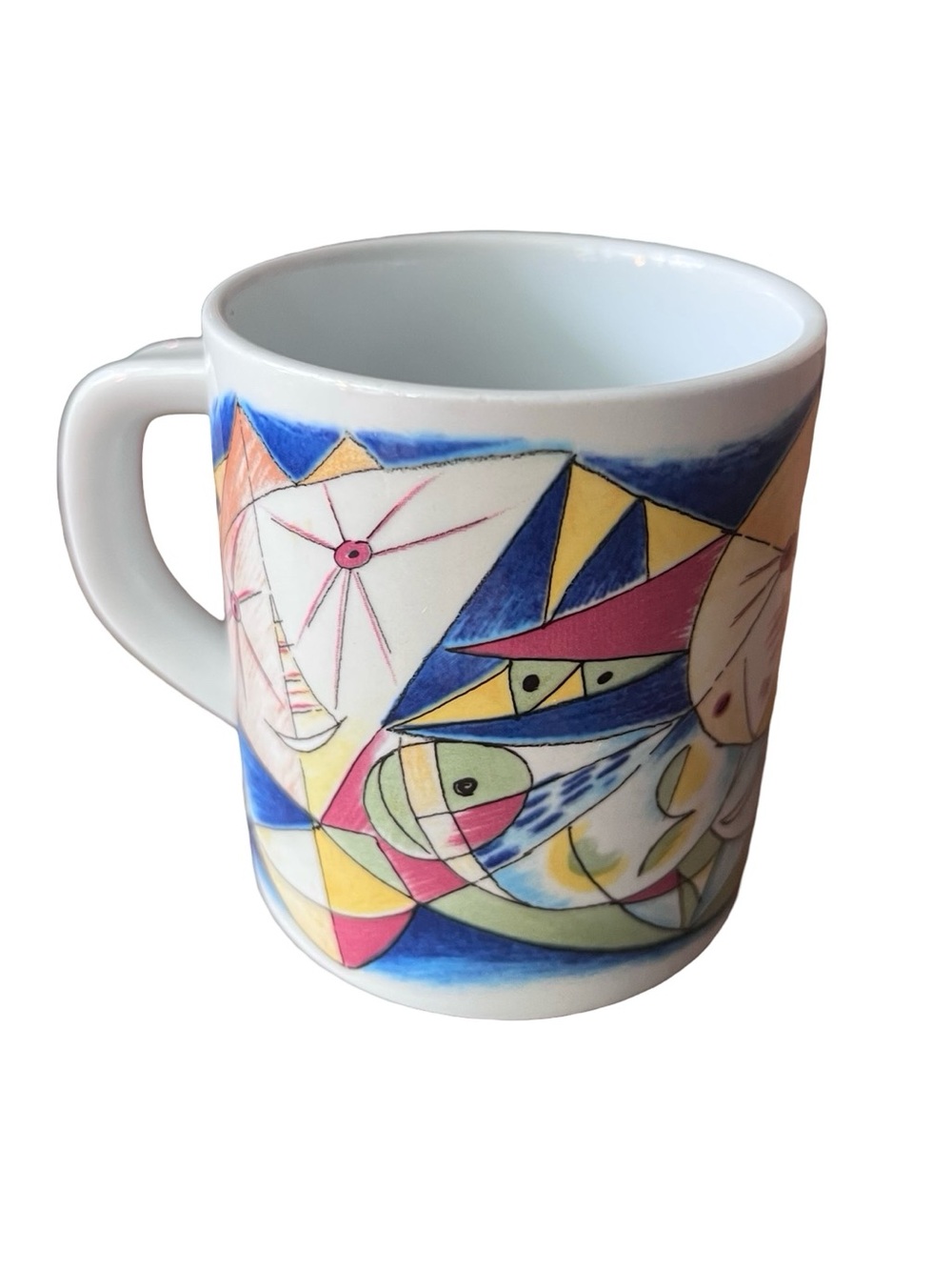 Vtg Royal Copenhagen Annual Mug Cup Egill Jacobsen Fajance Modernist Abstract